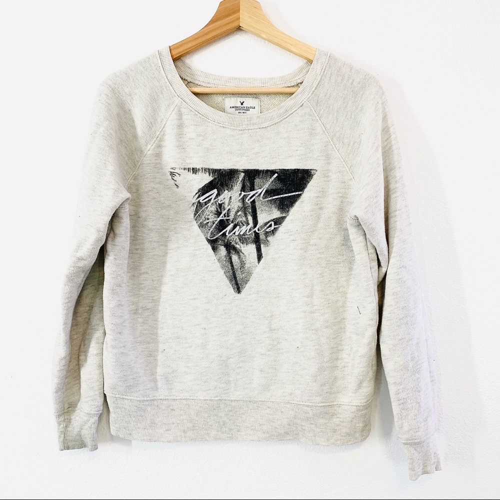 American Eagle Outfitters Sweatshirt Good Times - Picture 1 of 6